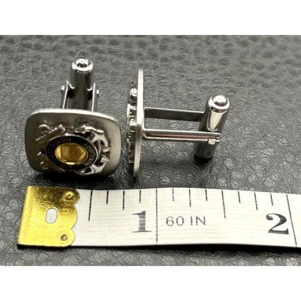 US Coast Guard Auxiliary Silver Tone Gold Tone Cufflinks